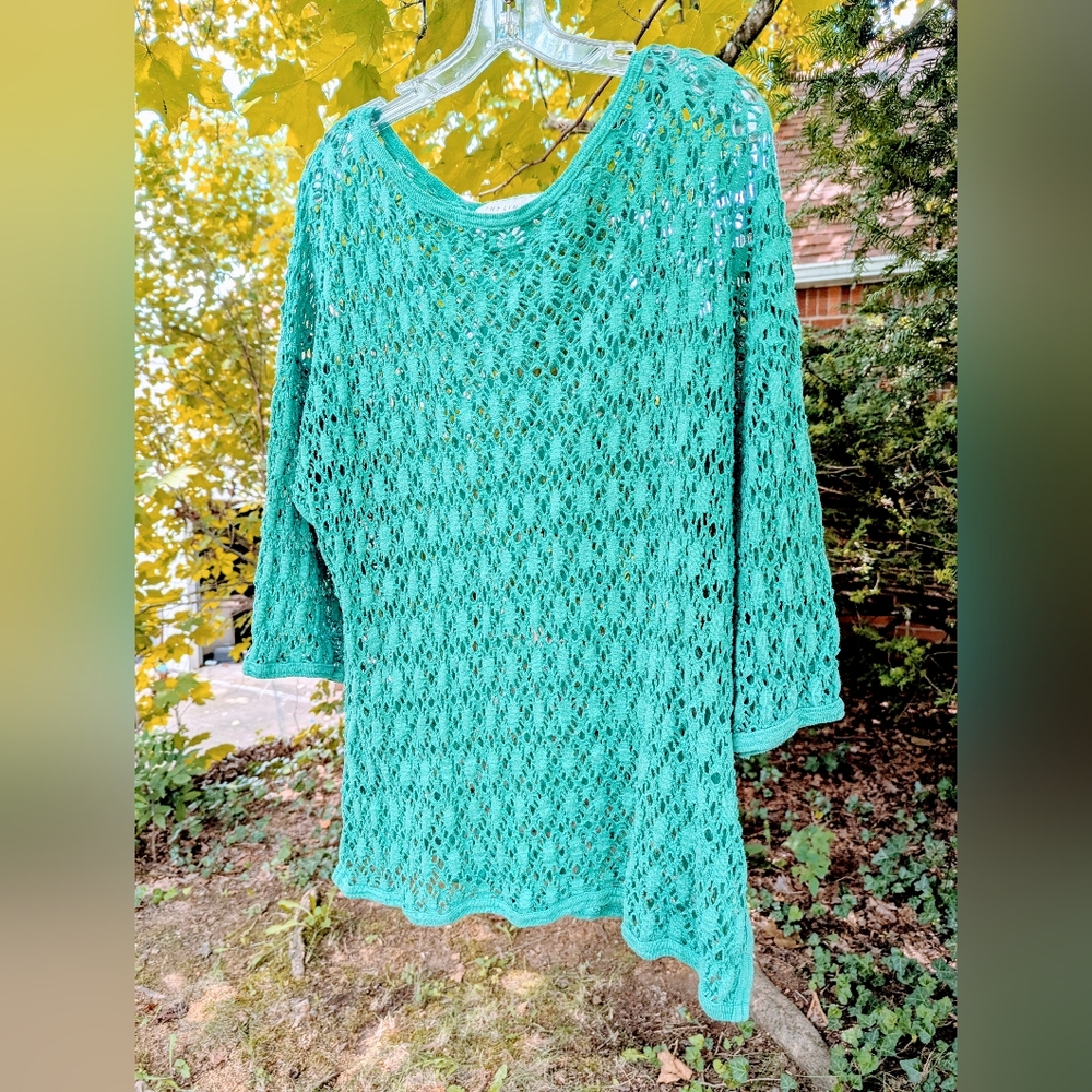 🔥VINTAGE & AWESOME🔥THE LIMITED 🩵TEAL🩵 Late 80s-Early 90s Holes Tee Tunic M